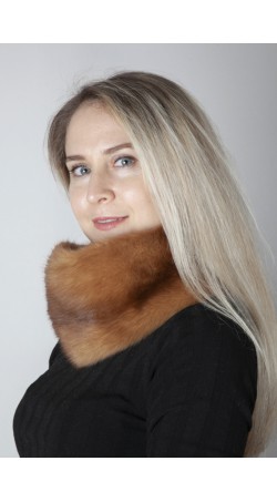 Golden marten fur neck warmer